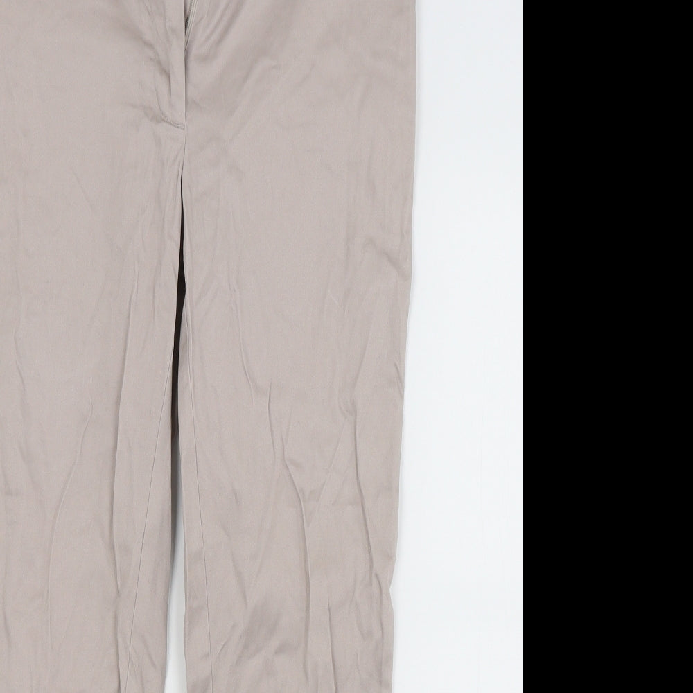 H&M Womens Beige   Chino Trousers Size 8 L23 in