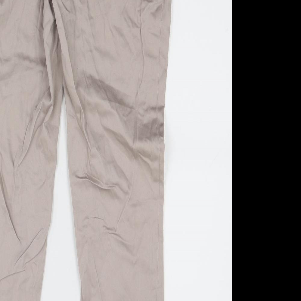 H&M Womens Beige   Chino Trousers Size 8 L23 in
