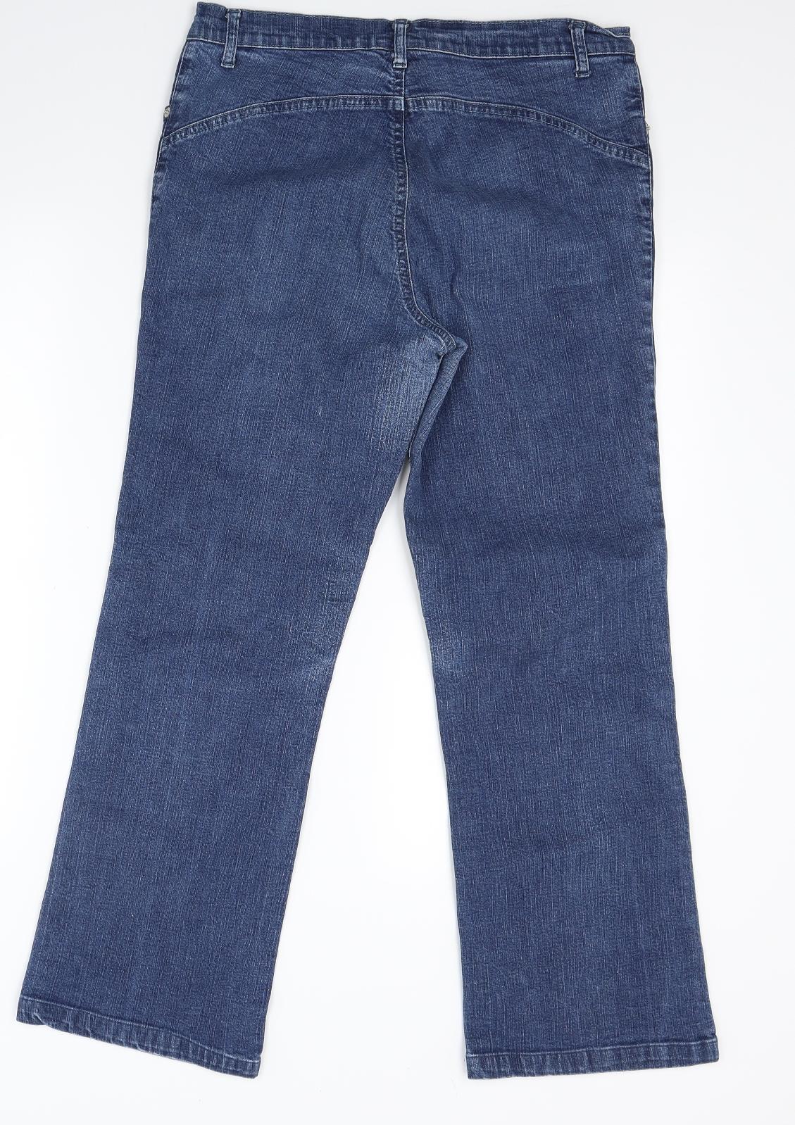 For Women Womens Blue  Denim Bootcut Jeans Size 14 L26 in