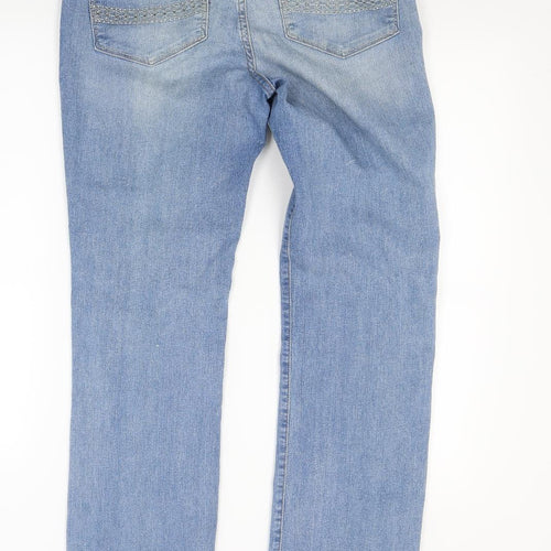 NEXT Womens Blue  Denim Straight Jeans Size 8 L28 in
