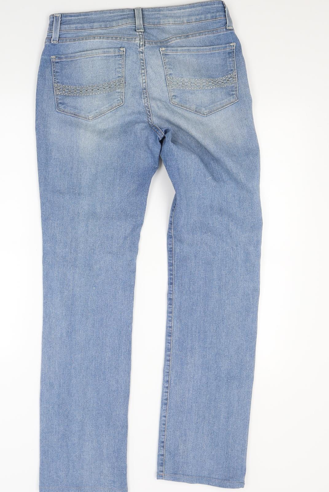 NEXT Womens Blue  Denim Straight Jeans Size 8 L28 in