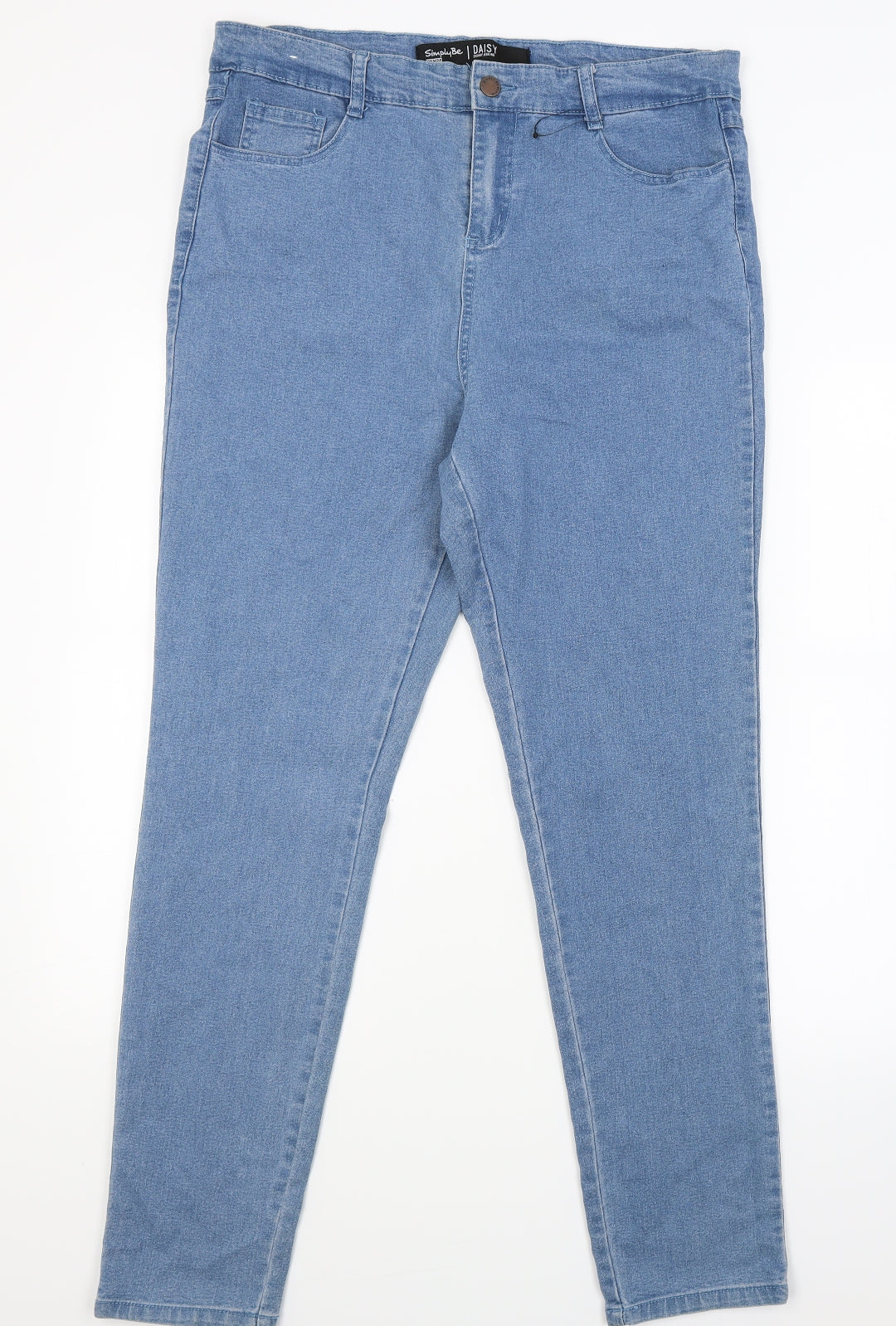 Simply Be Womens Blue  Denim Jegging Jeans Size 16 L27 in