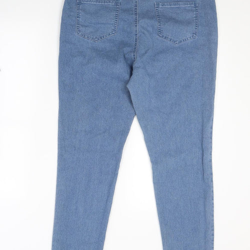 Simply Be Womens Blue  Denim Jegging Jeans Size 16 L27 in