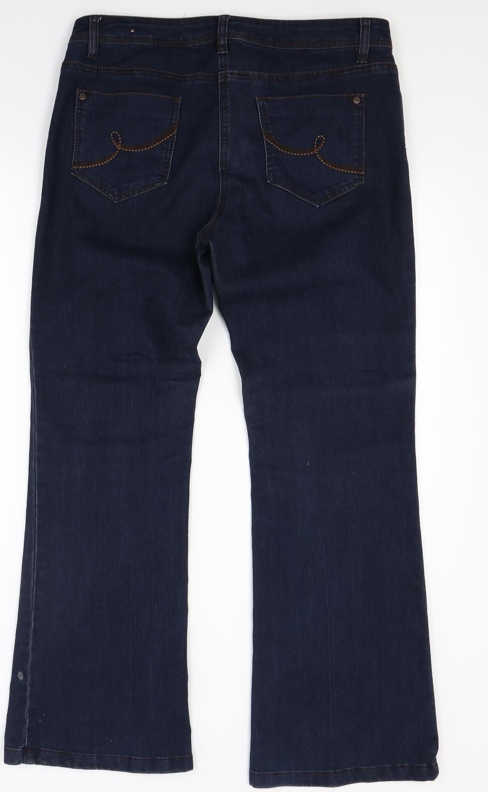 NEXT Womens Blue  Denim Bootcut Jeans Size 14 L29 in