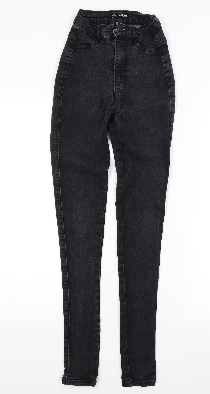 Fashion Nova Womens Black  Denim Skinny Jeans Size XS L27.5 in