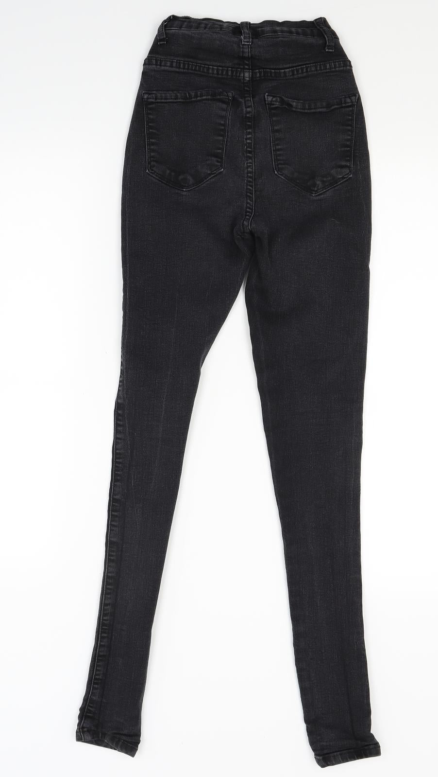 Fashion Nova Womens Black  Denim Skinny Jeans Size XS L27.5 in