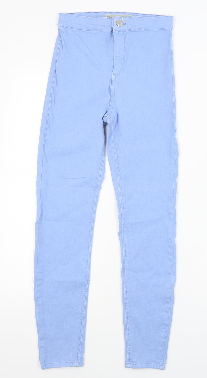 Topshop Womens Blue Denim Skinny Jeans Size 8 L20 in