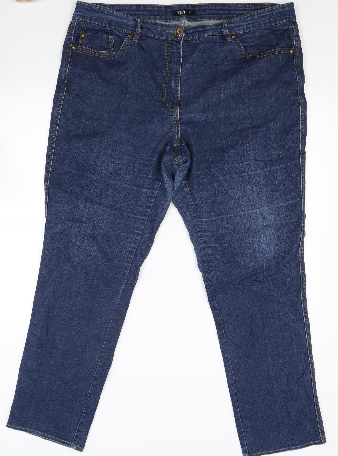 Xlvt Womens Blue  Denim Straight Jeans Size 22 L28 in