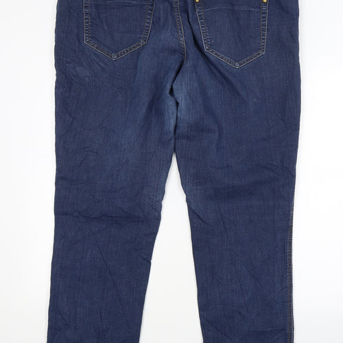 Xlvt Womens Blue  Denim Straight Jeans Size 22 L28 in