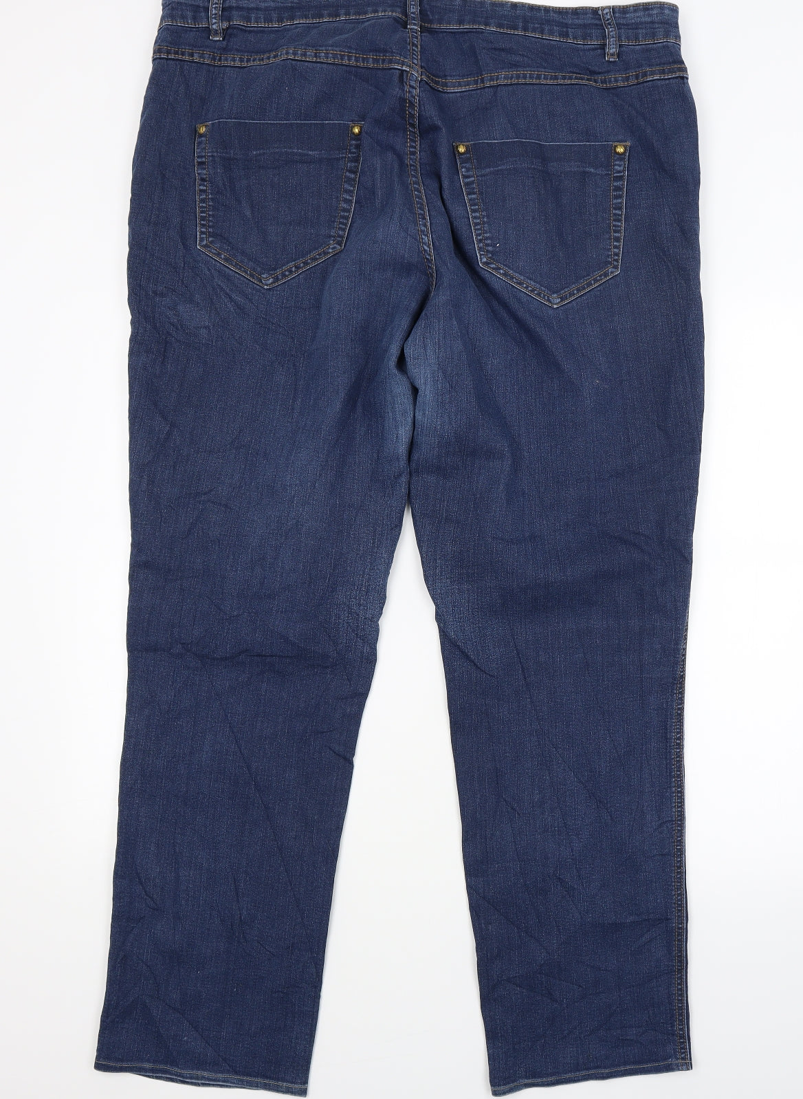Xlvt Womens Blue  Denim Straight Jeans Size 22 L28 in