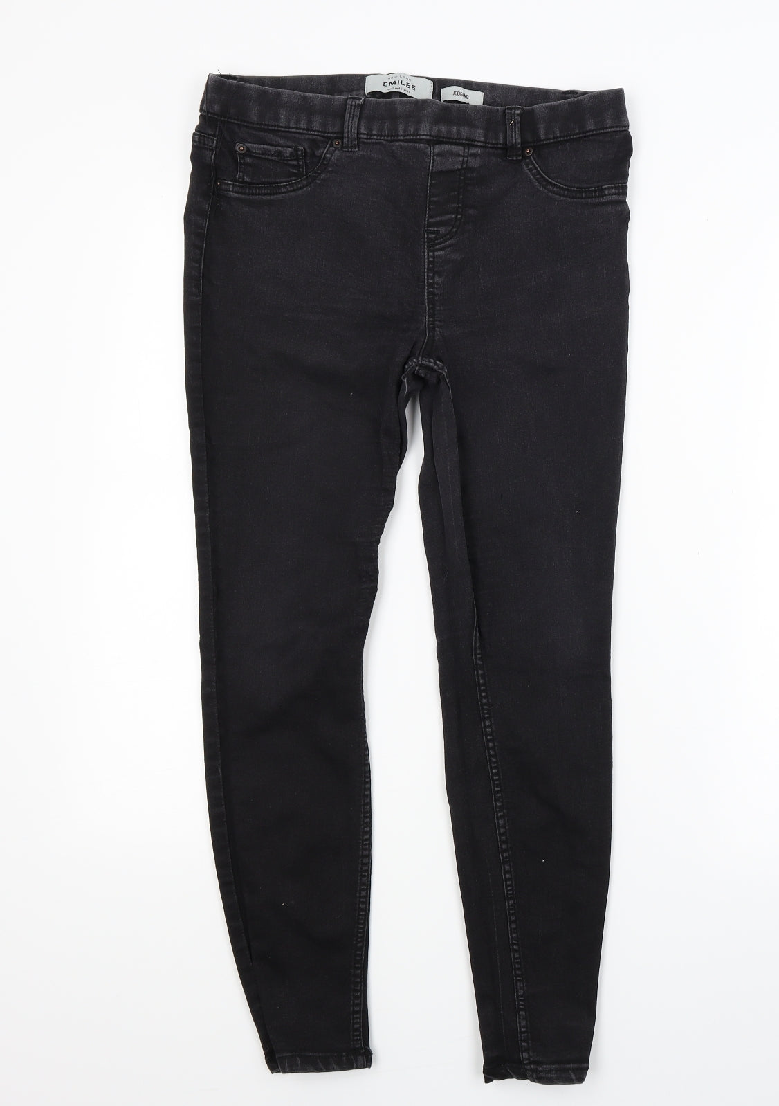 New Look Womens Black  Denim Jegging Jeans Size 12 L25.5 in