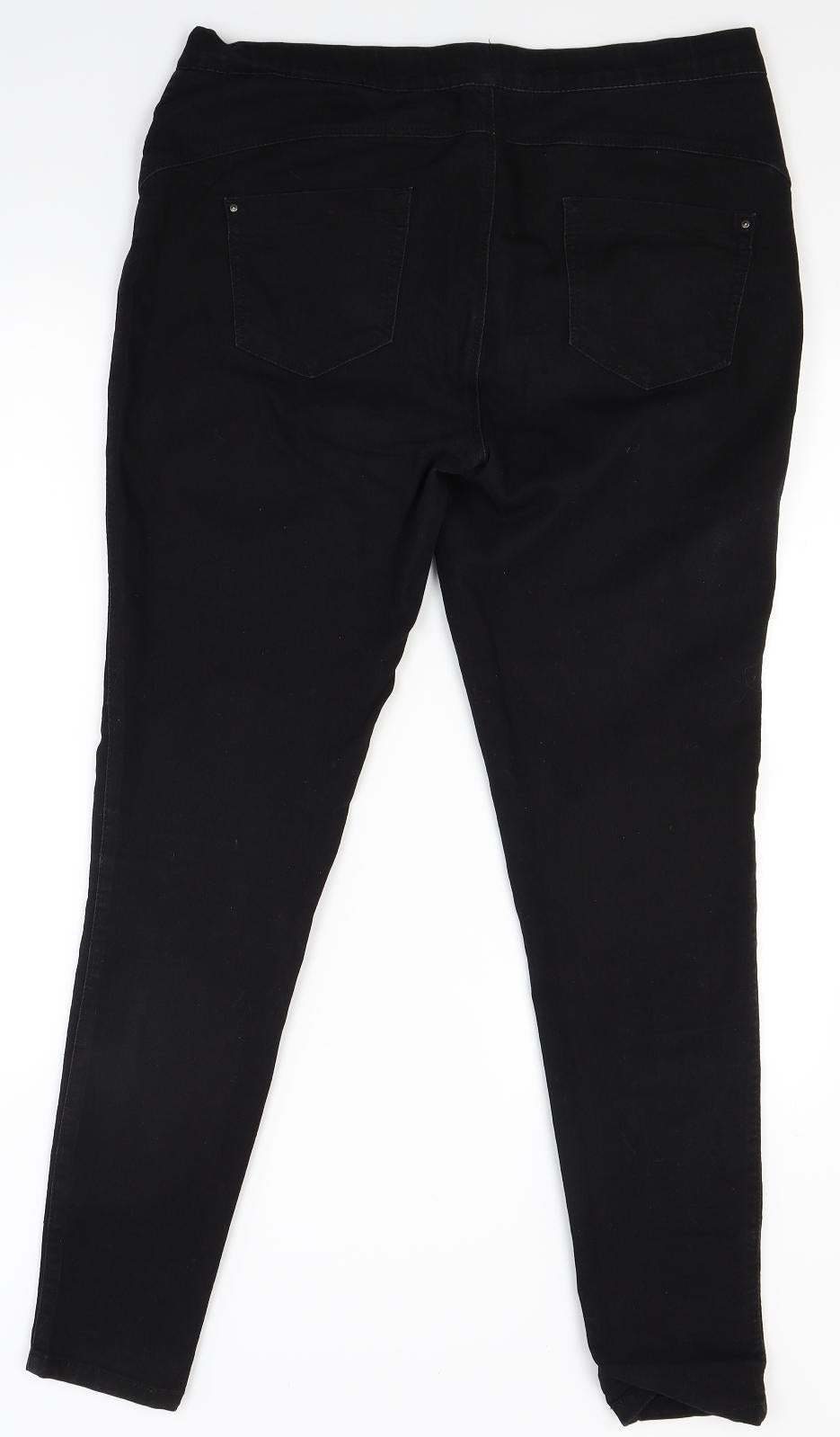 Primark Womens Black  Denim Jegging Jeans Size 14 L27 in