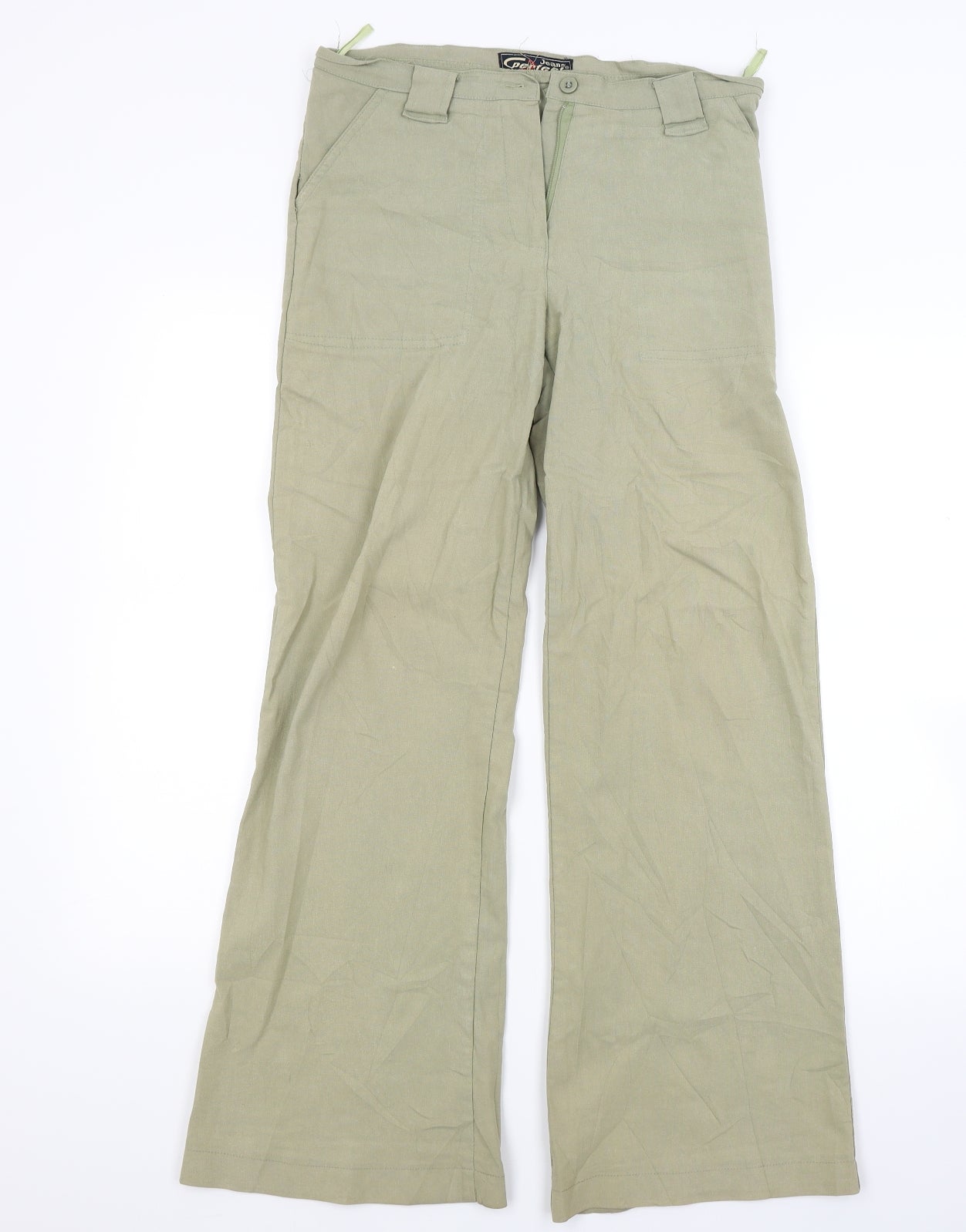 Perfect Womens Green  Denim Straight Jeans Size 10 L27 in