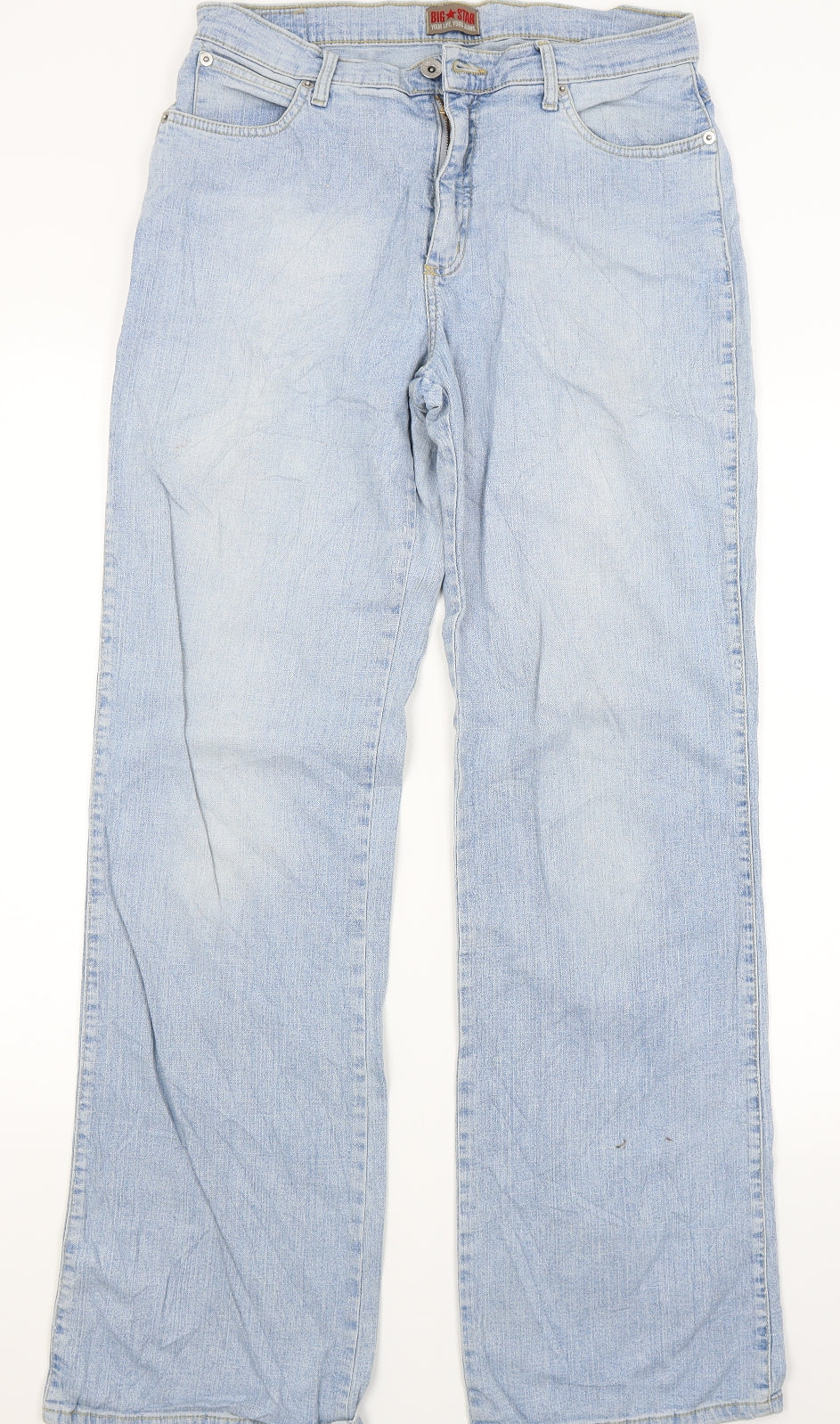 BIG STAR Mens Blue  Denim Bootcut Jeans Size 32 L34 in
