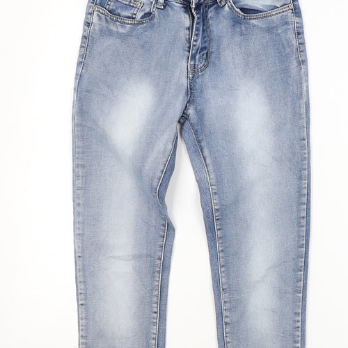Black denim Womens Blue  Denim Skinny Jeans Size 8 L23 in