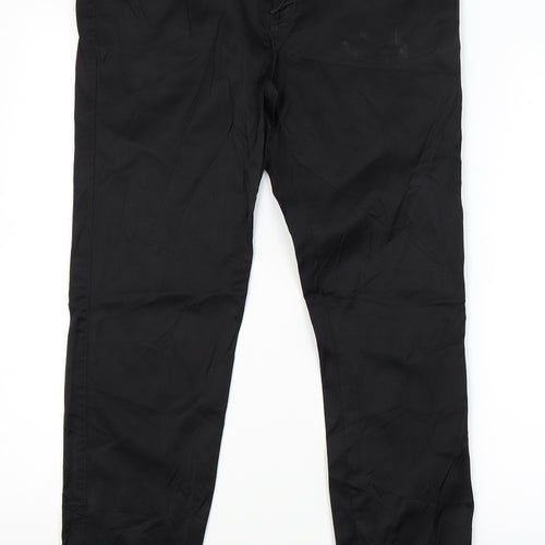 Preworn Womens Black  Canvas Skinny Jeans Size 12 L27 in