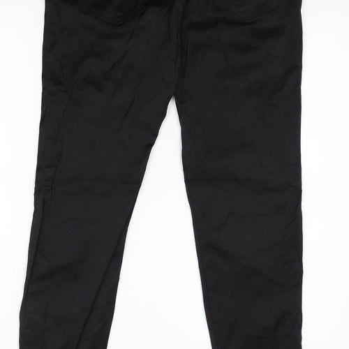Preworn Womens Black  Canvas Skinny Jeans Size 12 L27 in