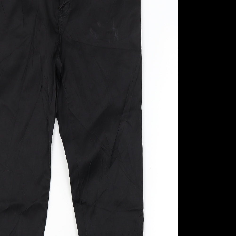 Preworn Womens Black  Canvas Skinny Jeans Size 12 L27 in