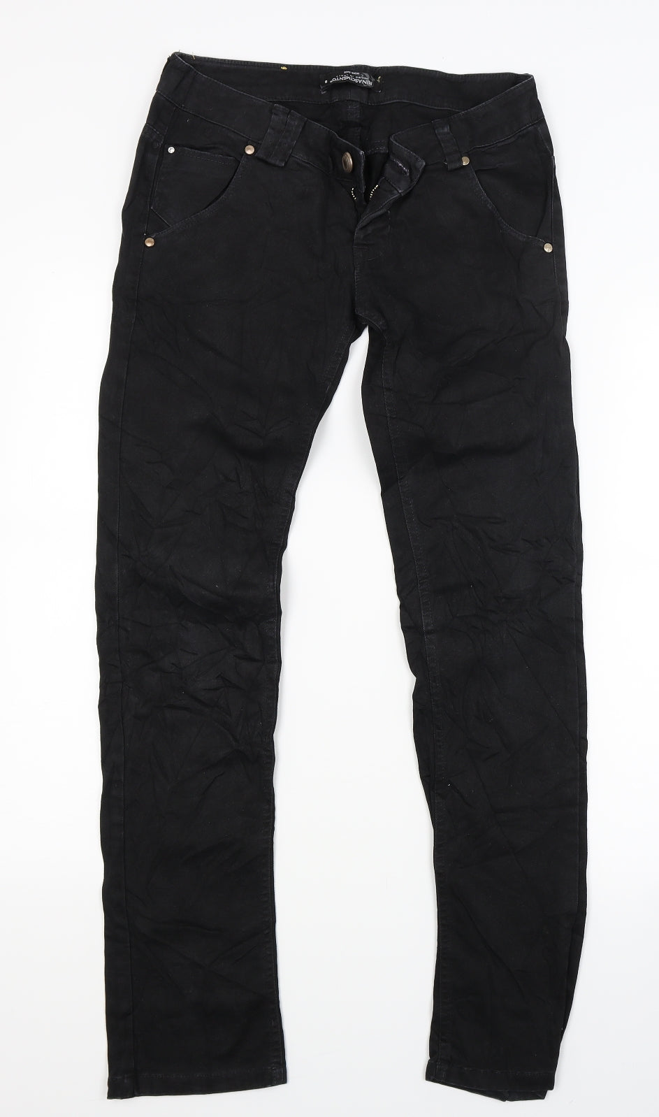 Rinascimento Womens Black  Denim Skinny Jeans Size S L28 in - Made in Italy