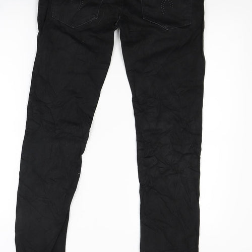 Rinascimento Womens Black  Denim Skinny Jeans Size S L28 in - Made in Italy