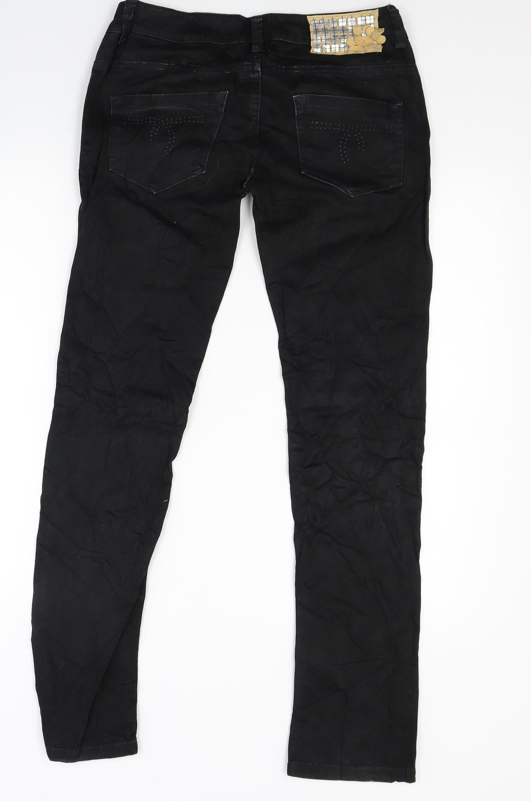 Rinascimento Womens Black  Denim Skinny Jeans Size S L28 in - Made in Italy