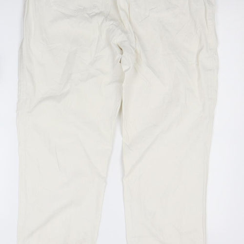 Cero Womens White  Denim Straight Jeans Size 18 L28 in