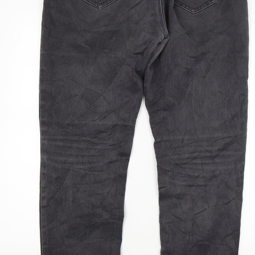 Yazz Collection Womens Grey  Denim Straight Jeans Size 33 in L30 in