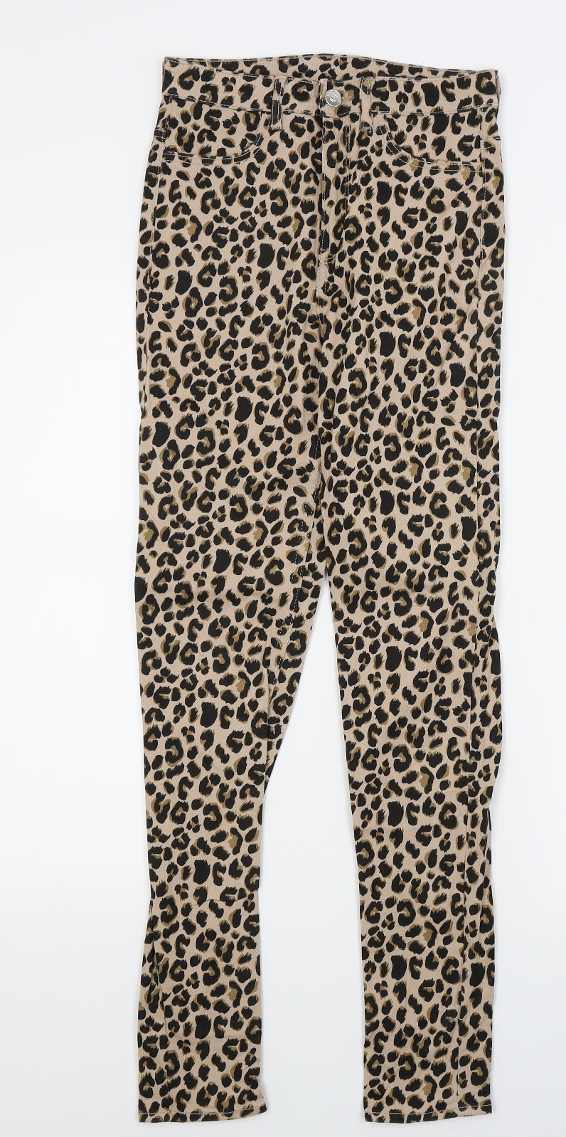 Divided Womens Brown Animal Print Denim Skinny Jeans Size 6 L26.5 in
