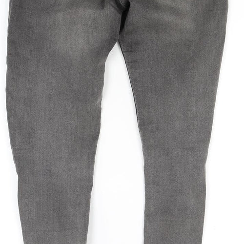 H&M Womens Grey  Denim Skinny Jeans Size 8 L27 in