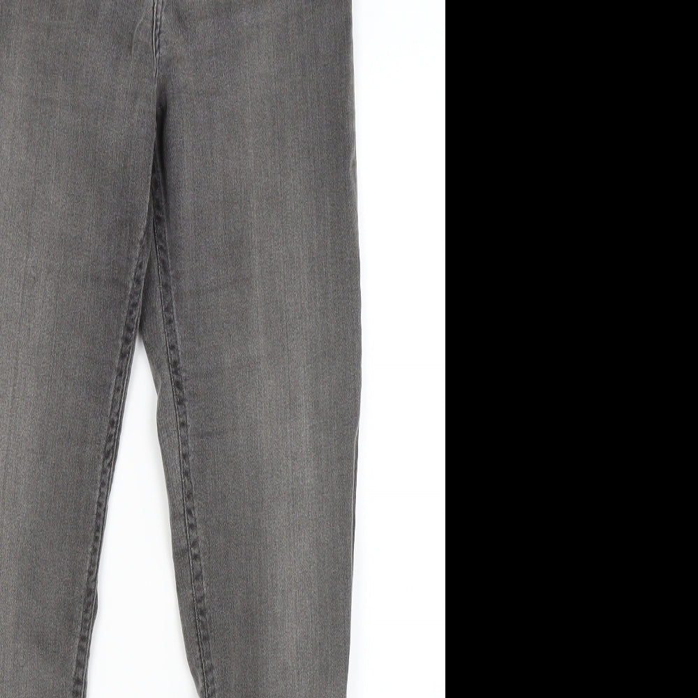 H&M Womens Grey  Denim Skinny Jeans Size 8 L27 in