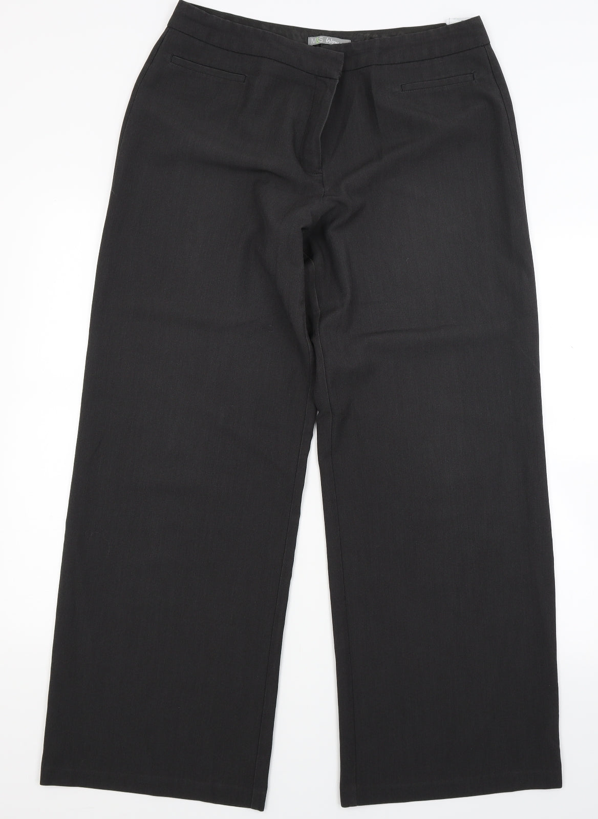 Marks and Spencer Womens Grey   Trousers  Size 14 L28 in