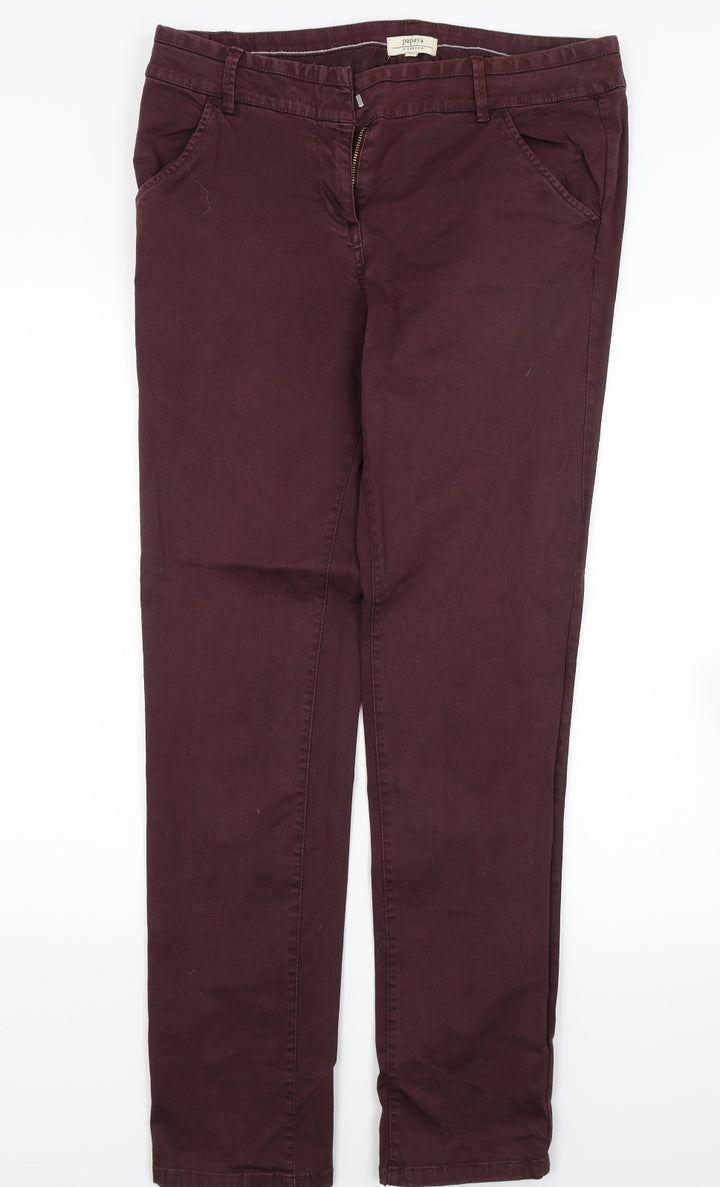 Papaya Womens Red Denim Skinny Jeans Size 12 L28 in