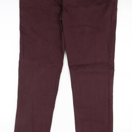 Papaya Womens Red  Denim Skinny Jeans Size 12 L28 in