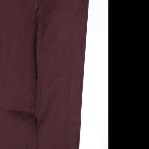 Papaya Womens Red  Denim Skinny Jeans Size 12 L28 in