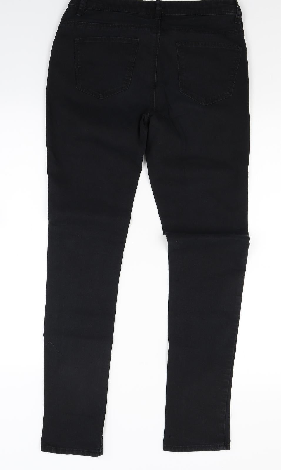 Primark Womens Black  Denim Skinny Jeans Size 10 L29 in