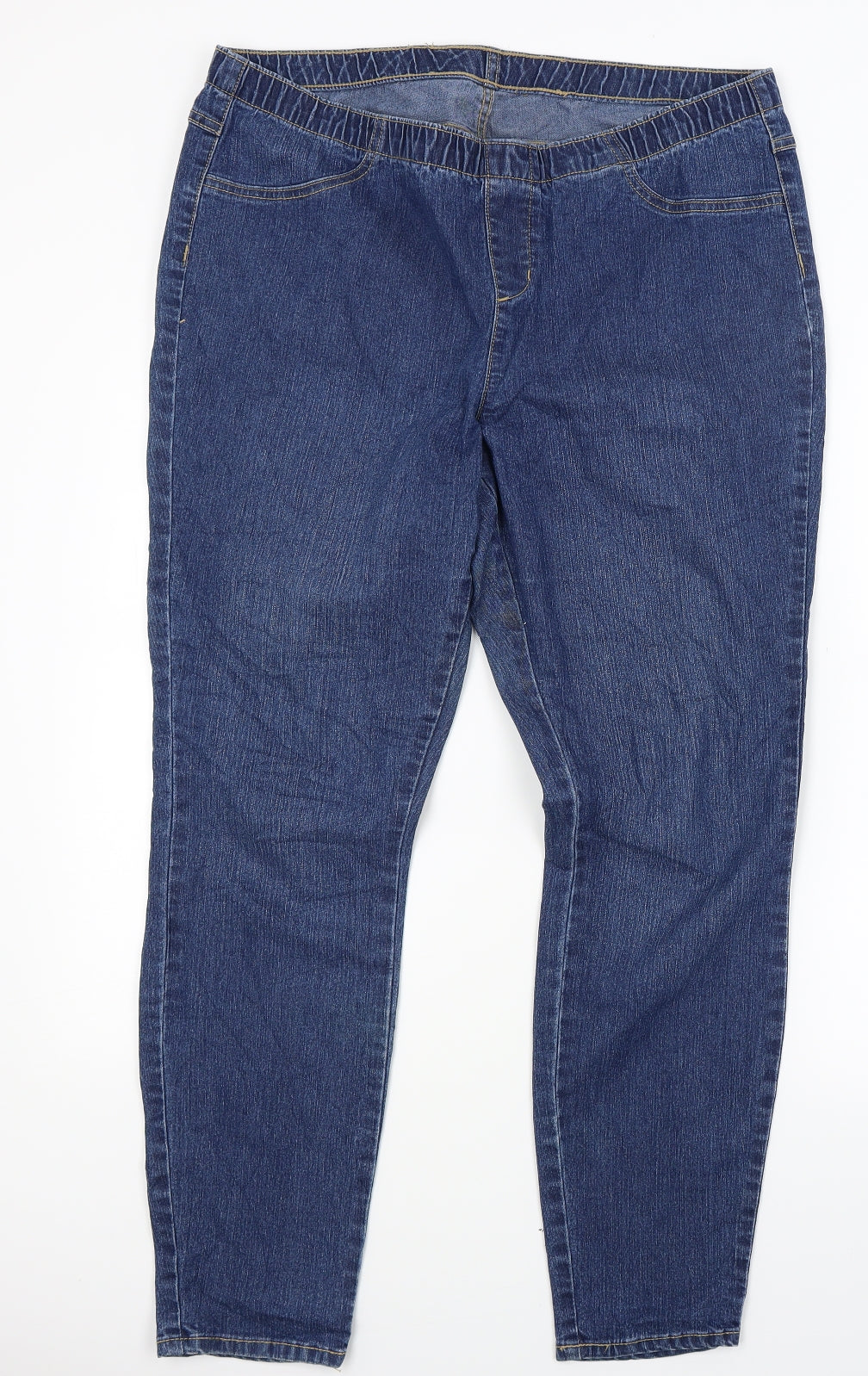 Preworn Womens Blue  Denim Jegging Jeans Size 16 L27 in