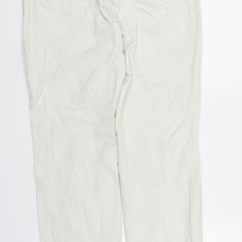 Madeline Womens White   Carpenter Trousers Size 14 L28 in