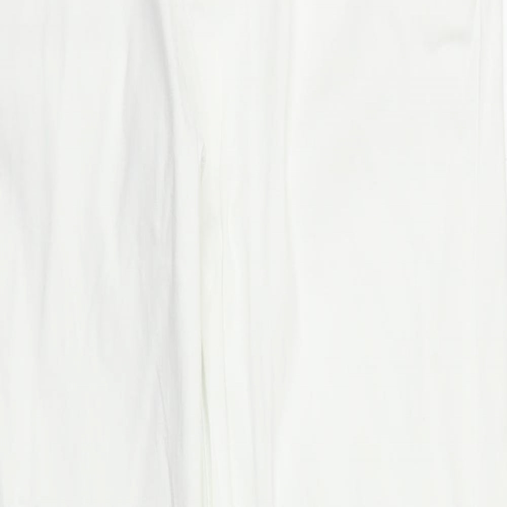 Milleone Womens White  Denim Bootcut Jeans Size 14 L29 in