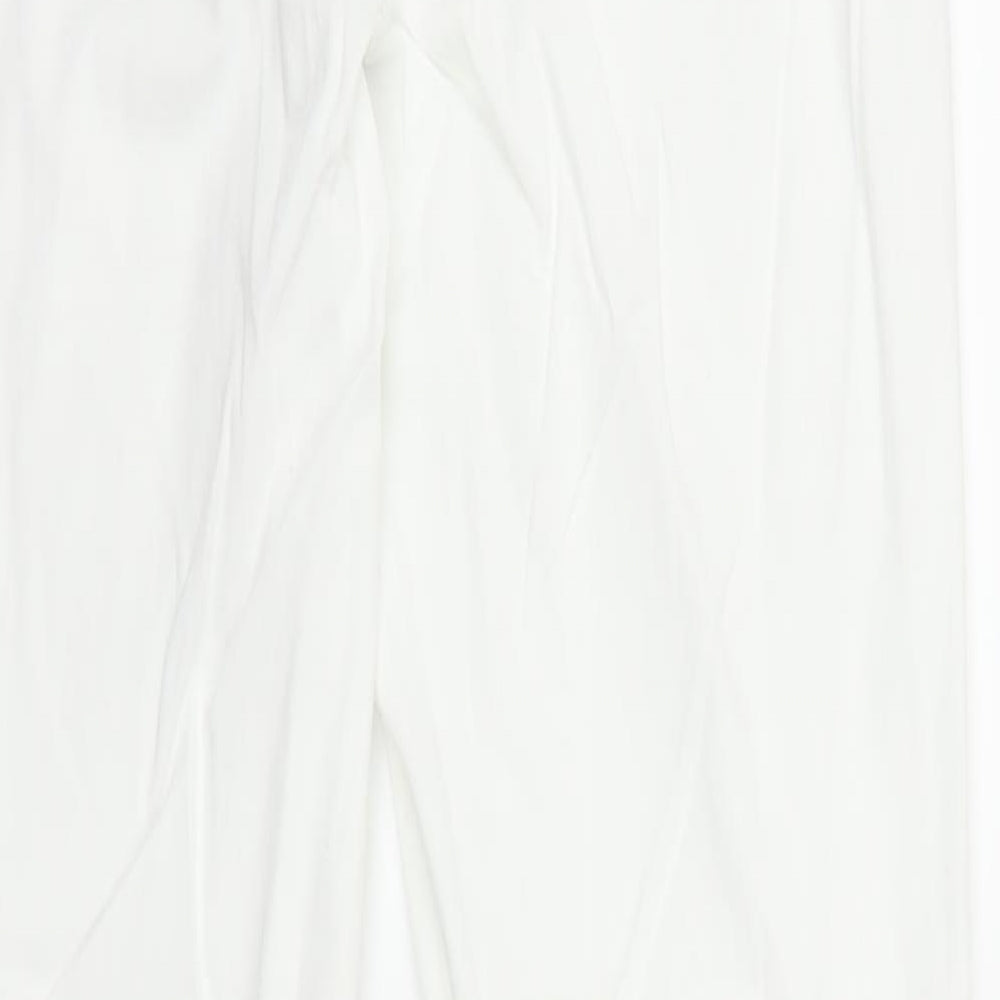 Milleone Womens White  Denim Bootcut Jeans Size 14 L29 in