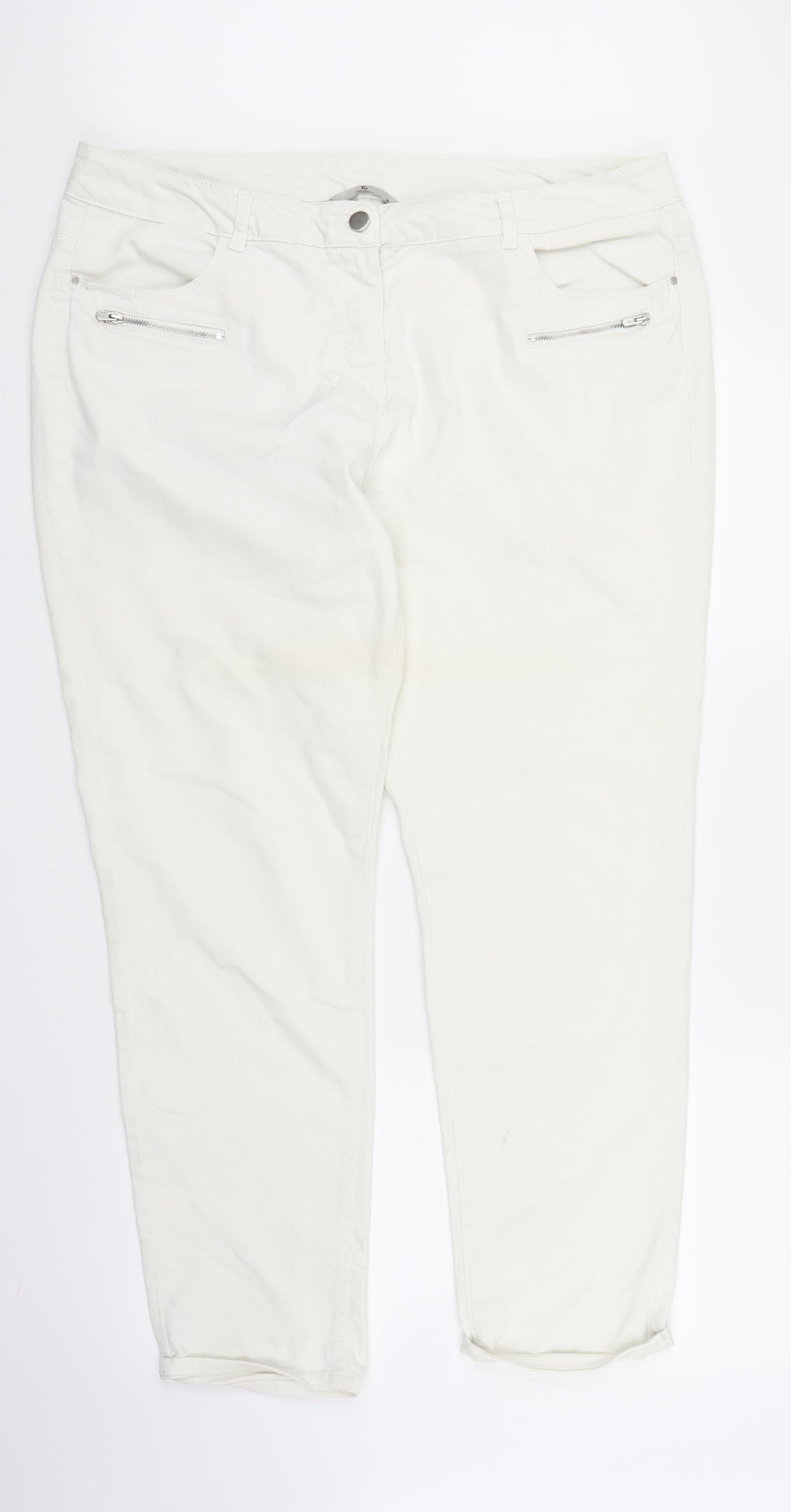 TU Womens White   Skinny Jeans Size 16 L26 in