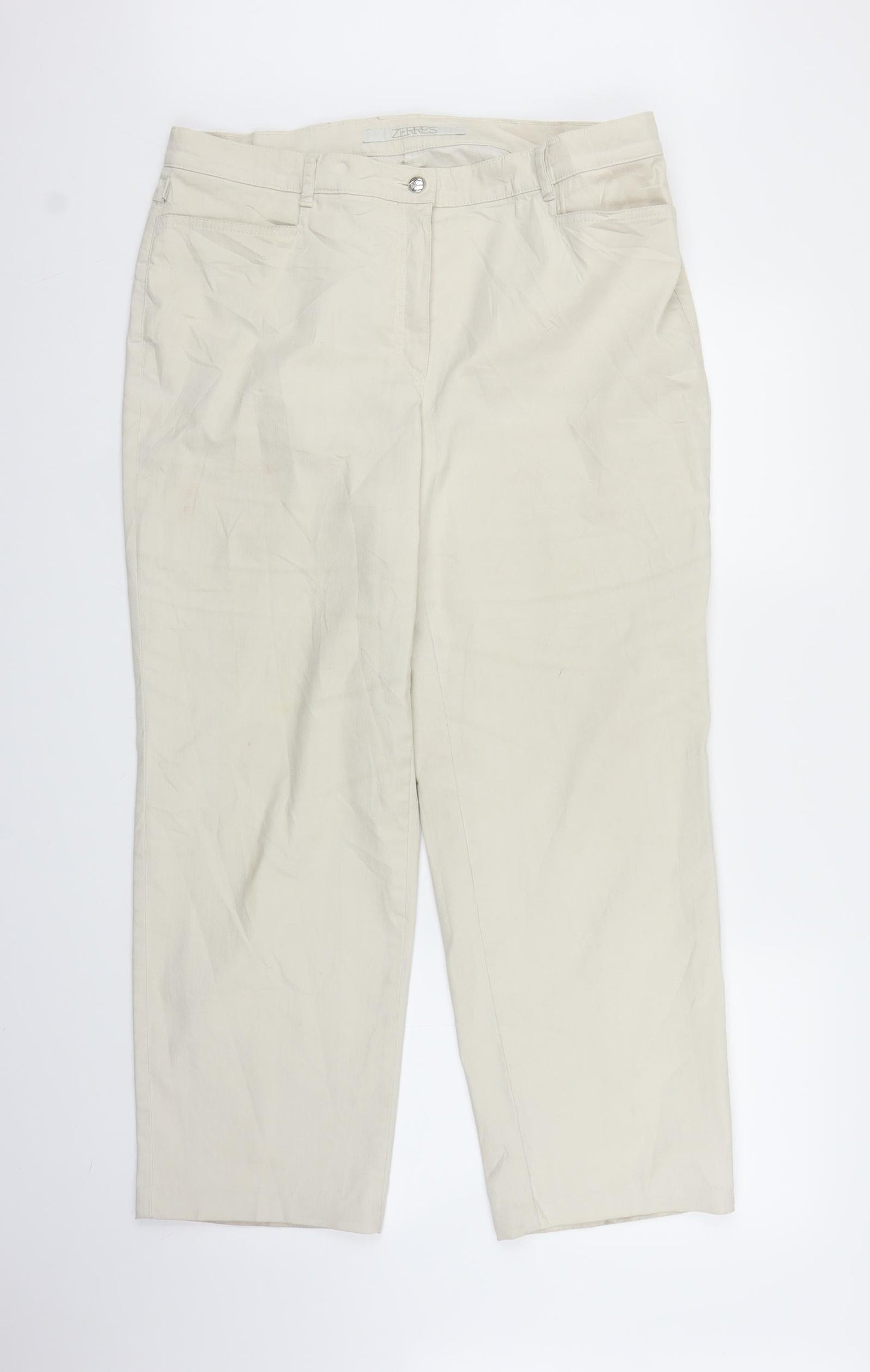 ZERRES Womens Beige   Capri Trousers Size M L26 in