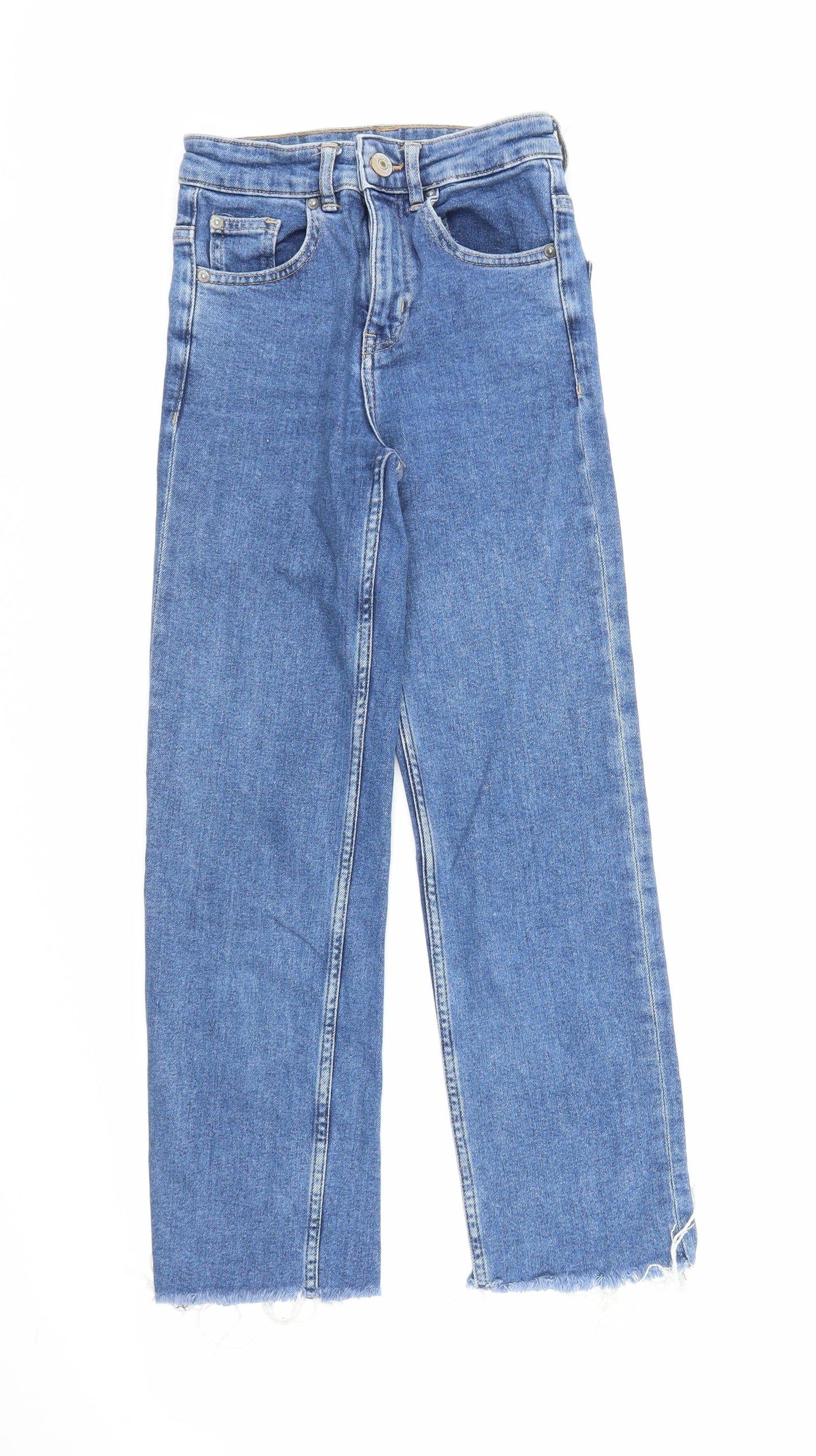 H&M Womens Blue  Denim Bootcut Jeans Size 4 L23 in