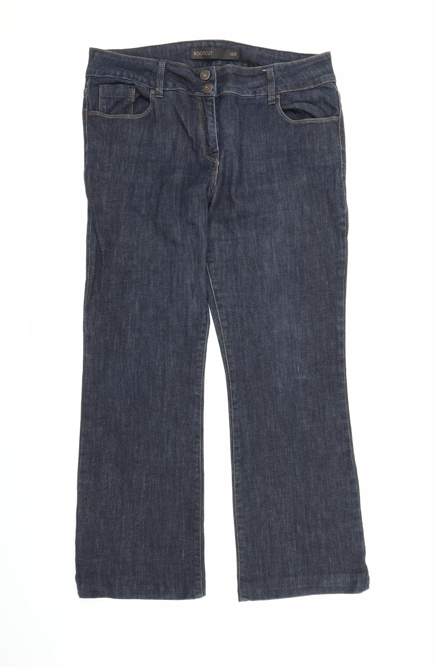 NEXT Womens Blue  Denim Bootcut Jeans Size 16 L27 in
