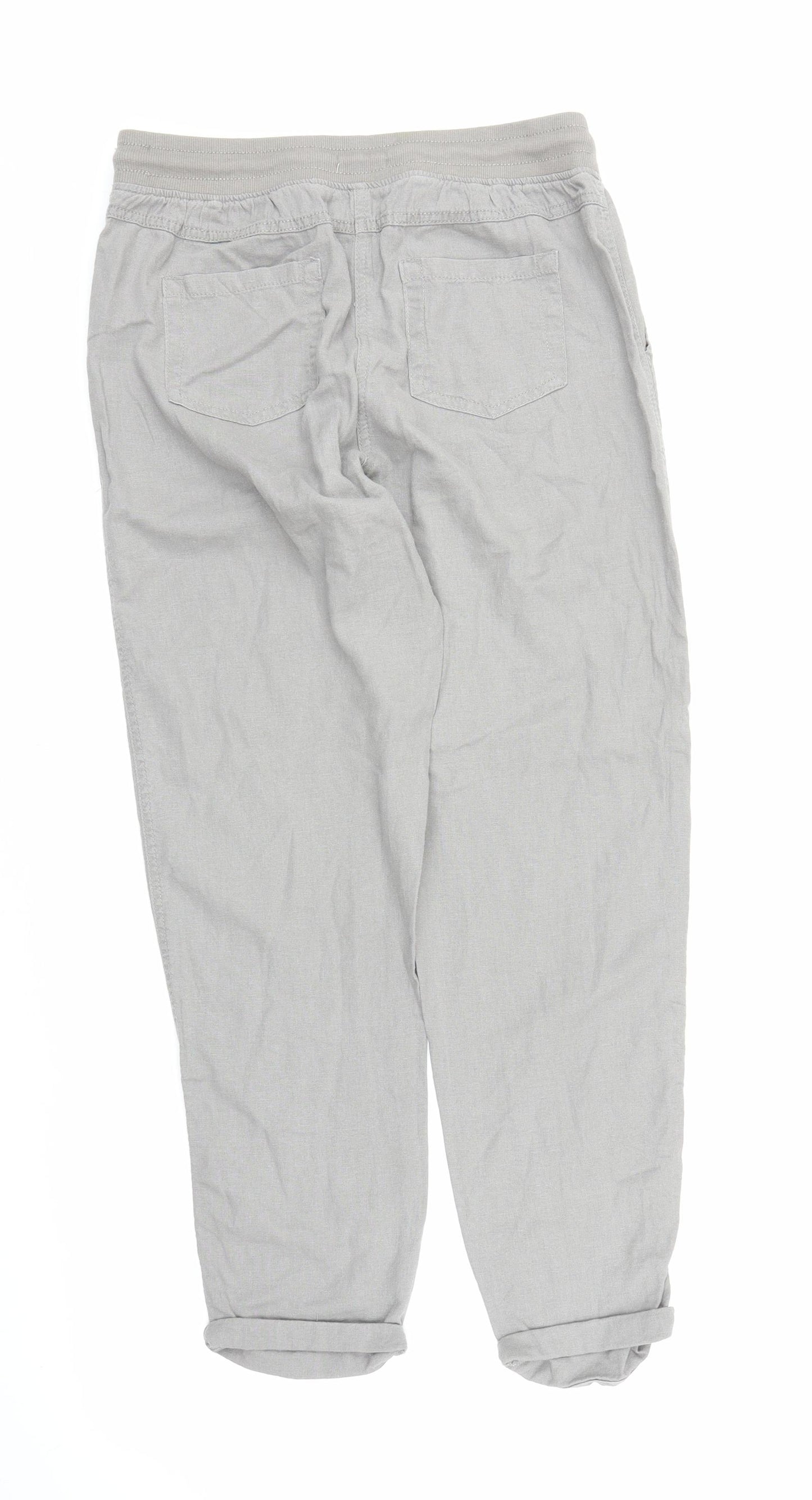 M&Co Womens Grey   Bloomer Trousers Size 10 L25 in