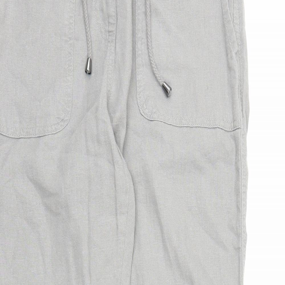 M&Co Womens Grey   Bloomer Trousers Size 10 L25 in