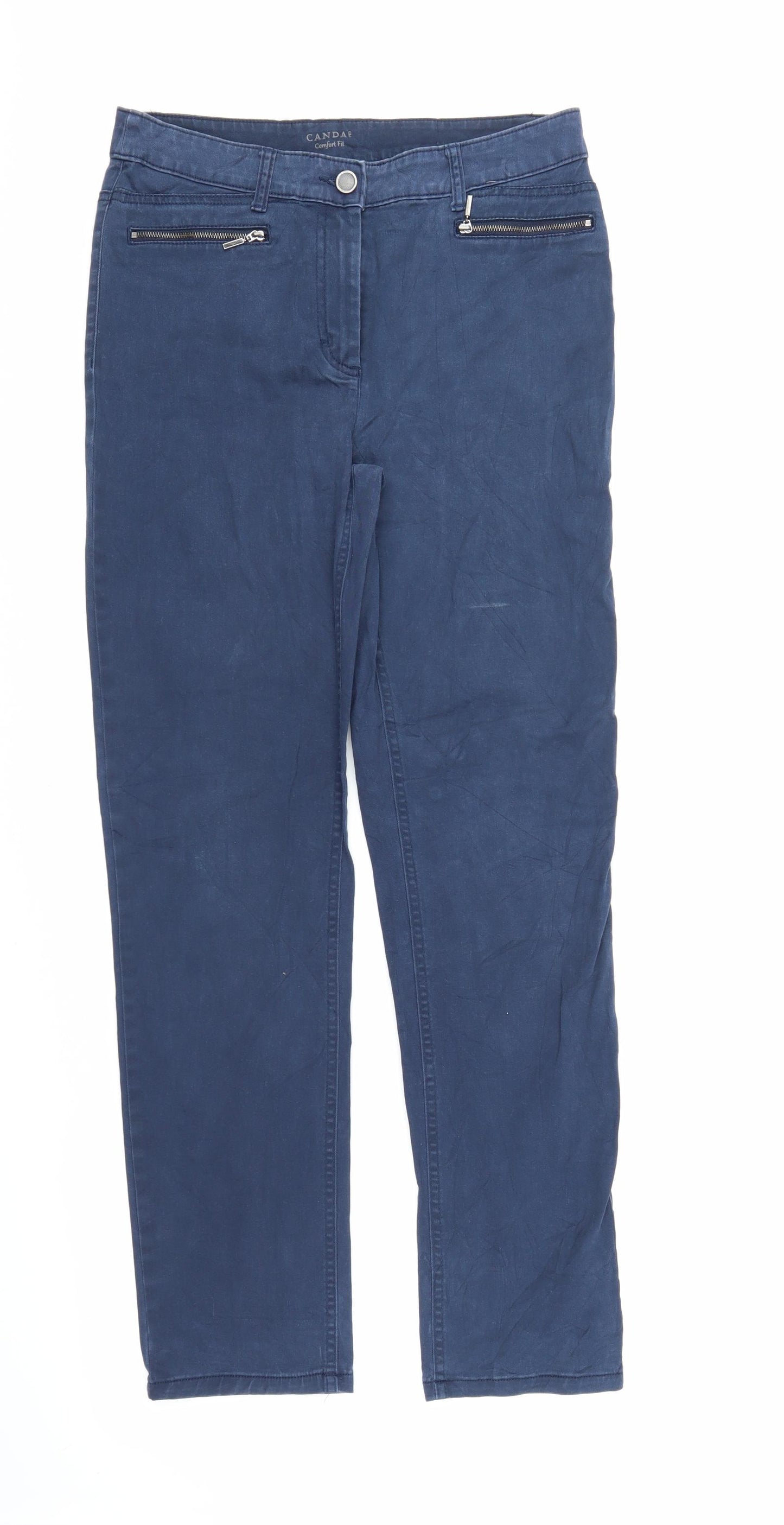 Canda Womens Blue   Chino Trousers Size 10 L29 in