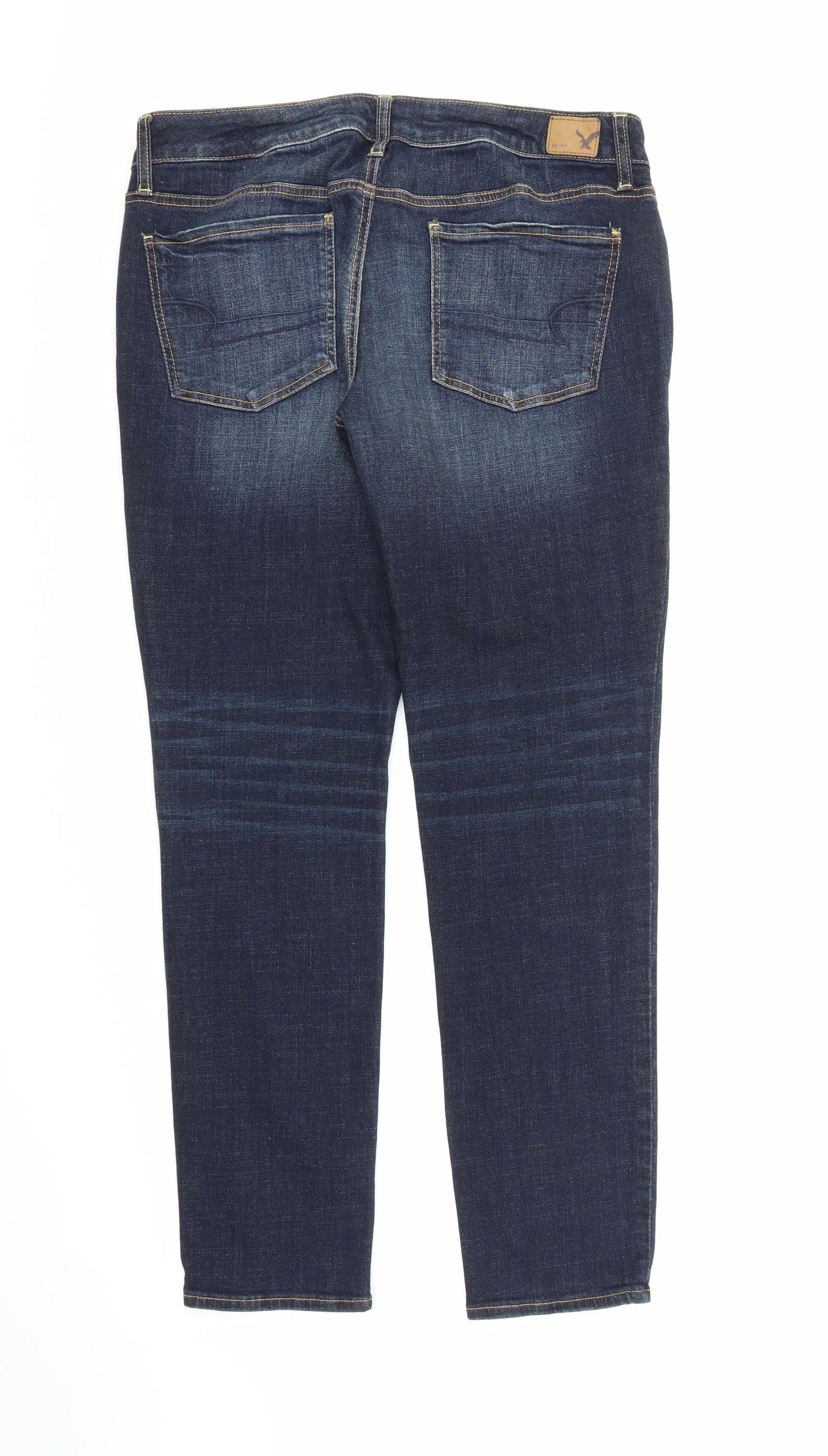 American Eagle Outfitters Womens Blue  Denim Straight Jeans Size 14 L29 in