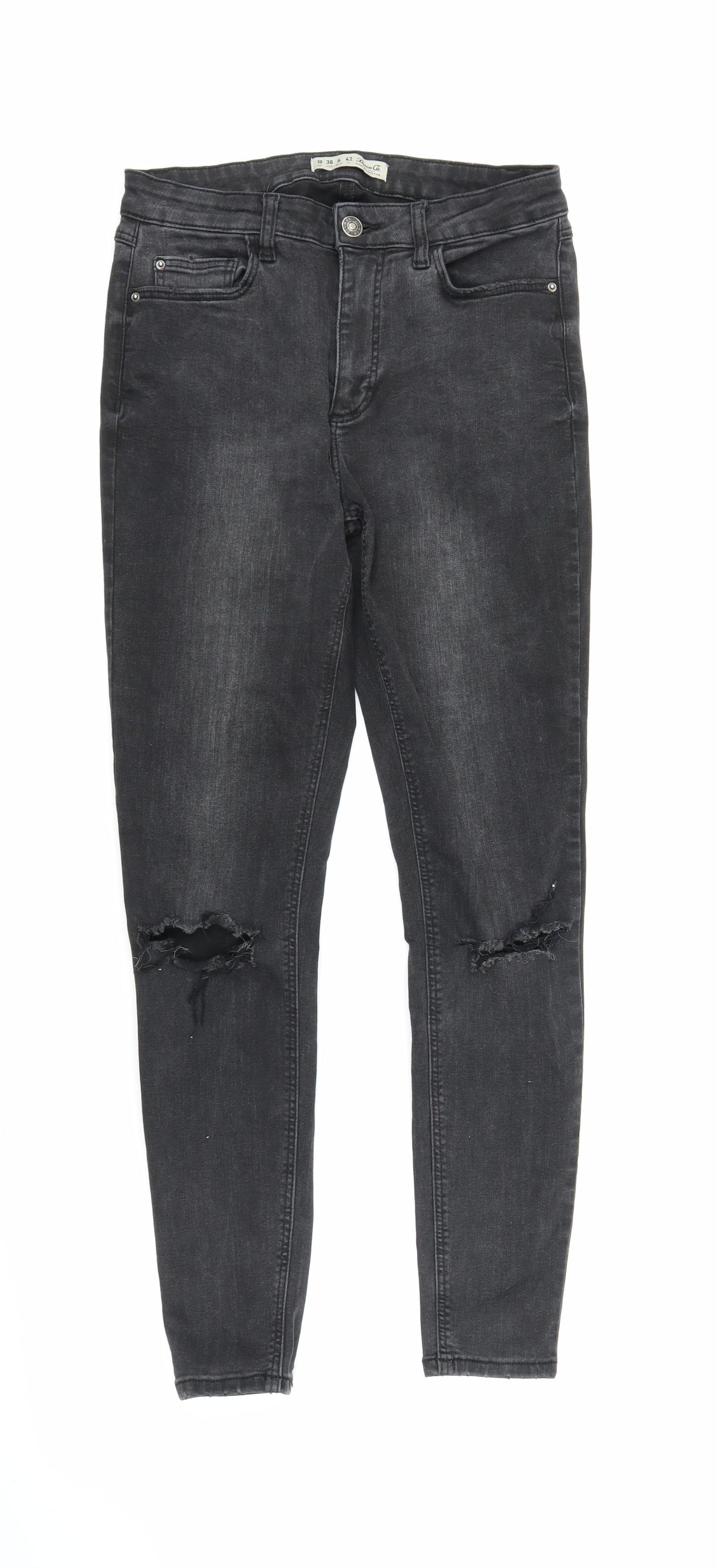Denim Co Womens Black  Denim Skinny Jeans Size 10 L26 in