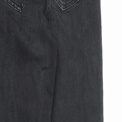 Denim Co Womens Black  Denim Cropped Jeans Size 10 L23 in