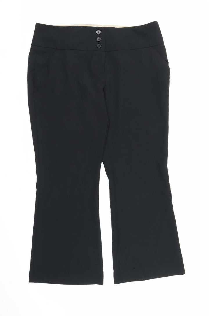 Dorothy Perkins Womens Black Trousers Size 16 L26 in